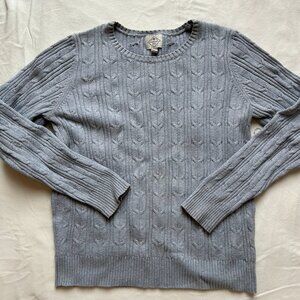 St. John's Bay Womens Crew Neck Long Sleeve Cable Knit Pullover Sweater